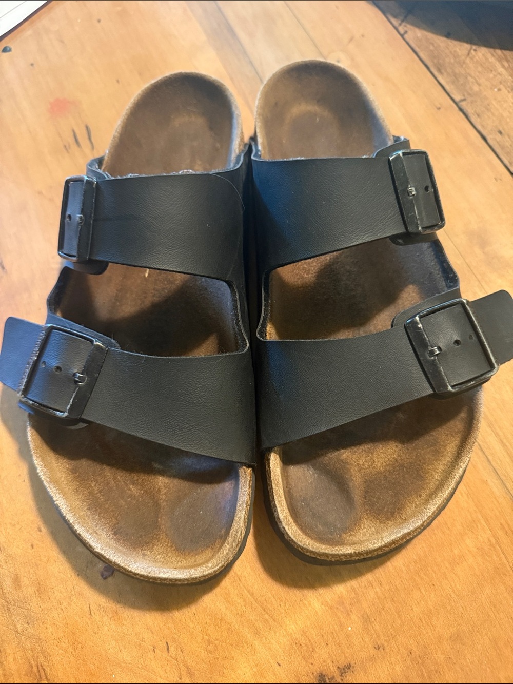 Birkenstock Black Two-Strap Madrid-Style Sandals